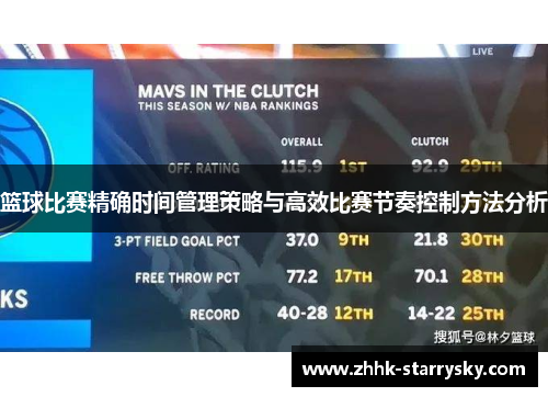 篮球比赛精确时间管理策略与高效比赛节奏控制方法分析